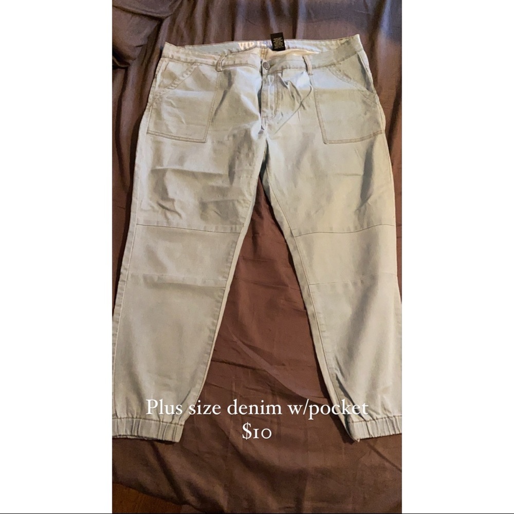Plus size 22 blue denim pants